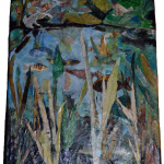 In the Grass (hand-painted collage)